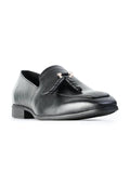 MONKSTORY Tassel Loafers Formal dengan Rose-Gold Bit Black