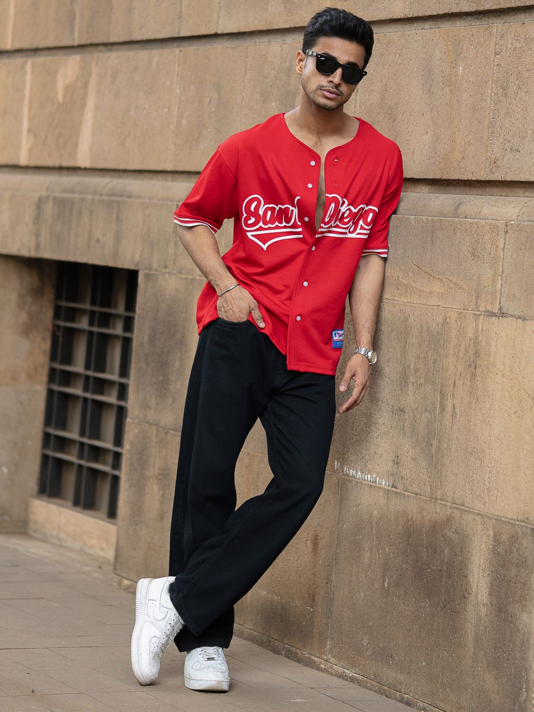 Powerlook Men Typography Printed Oversized Shirt