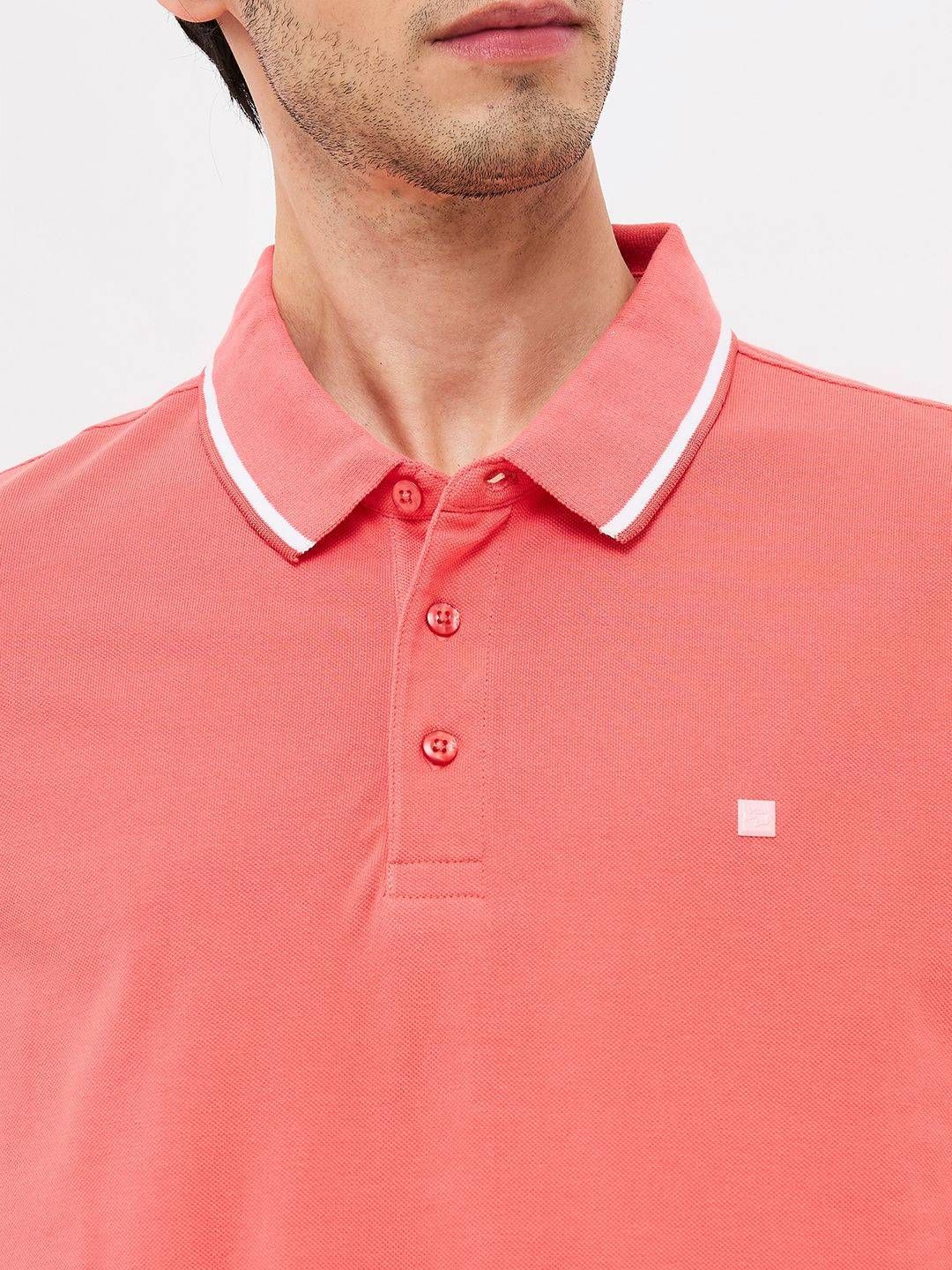 SPYKAR Men Solid Polo Collar Cotton Slim Fit T-shirt