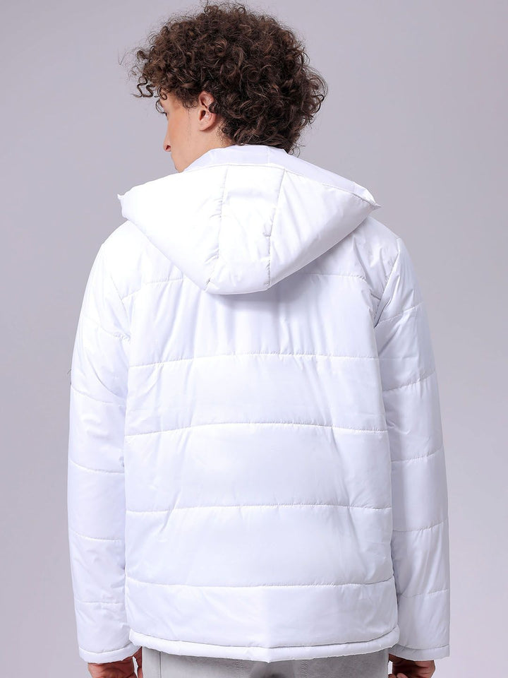 The Indian Garage Co Men Puffer Jacket with Patchwork