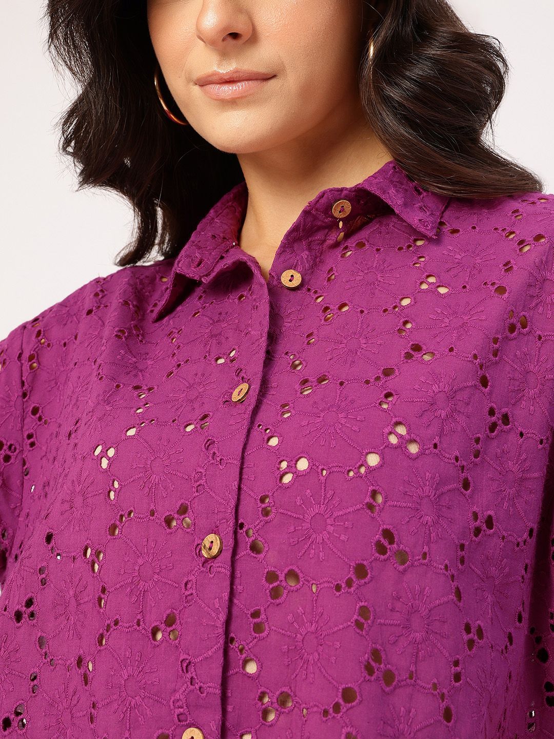 DressBerry Comfy & Stylish Pure Cotton Schiffli Co-Ords