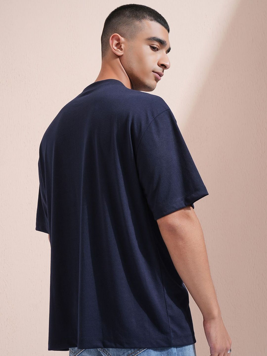 HIGHLANDER Men Graphic Printed Round Neck Oversized T-shirt