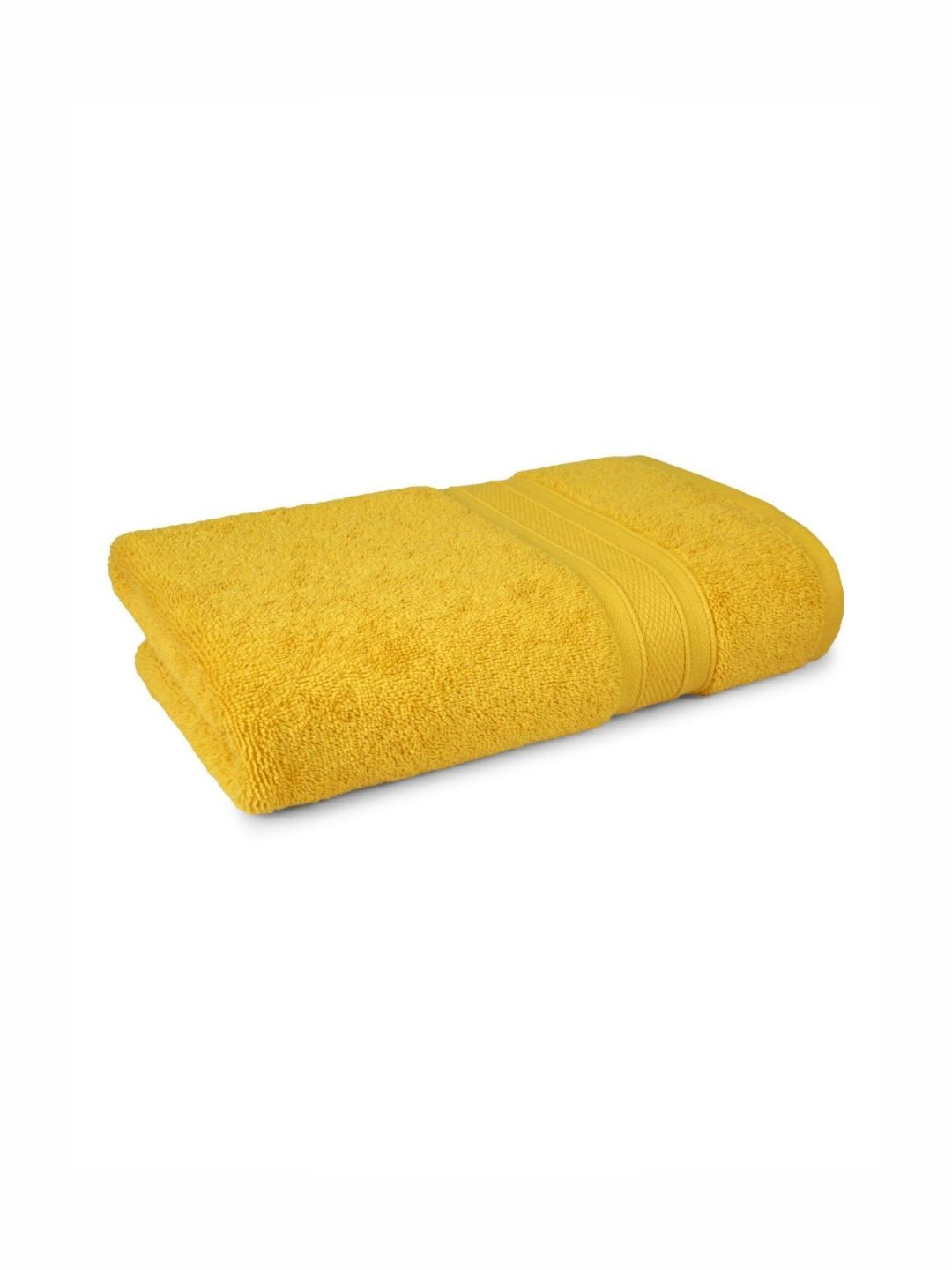 MYTRIDENT Yellow Cotton 500 GSM Bath Towel