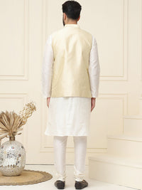 SOJANYA Mandarin Collar Kurta with Churidar With Nehru jacket