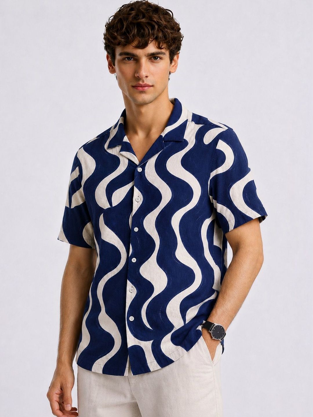 ADRO Men Relaxed Printed Casual Shirt