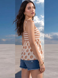 Mamicha Polka Dot Print Top