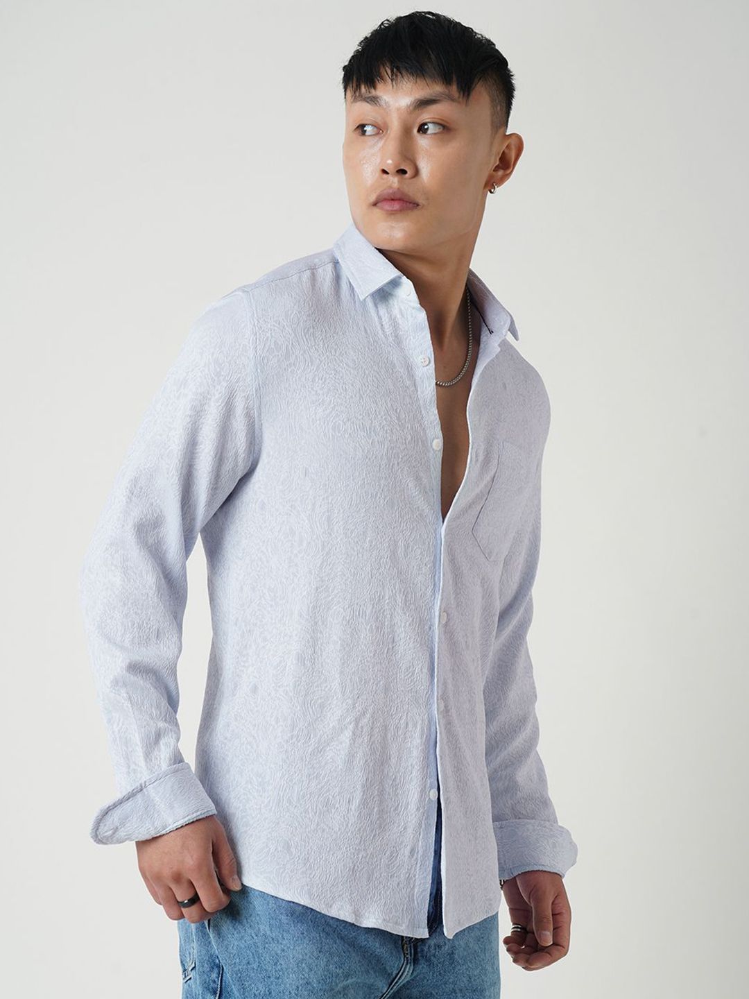 VASTRADO Men Classic Slim Fit Opaque Casual Shirt