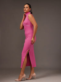 STREET 9 Women High Neck Sleeveless Sheath Dress