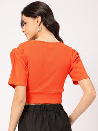 DressBerry Sweetheart Style Ribbed Wrap Crop Top