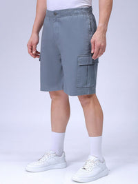 The Indian Garage Co Men Relaxed Fit Pure Cotton Mid-Rise Utility Cargo Shorts