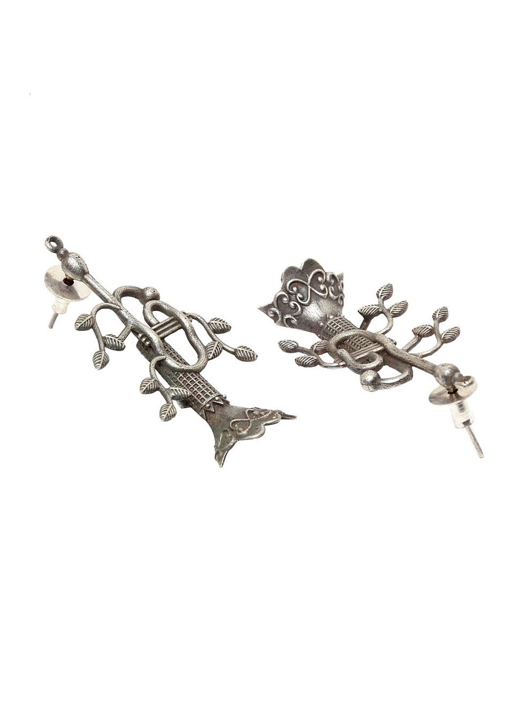 Anouk Silver Plated Contemporary Drop Earrings