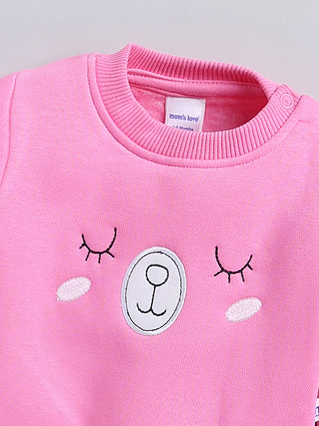 Moms Love Infant Girls Embroidered Pure Cotton Sweatshirt