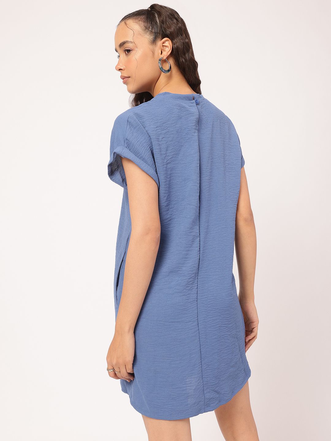 DressBerry Tender Textured T-Shirt Mini Dress