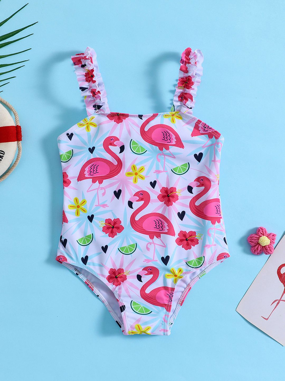 YK Girls Animal Printed Swimwear Bodysuit