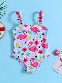 YK Girls Animal Printed Swimwear Bodysuit