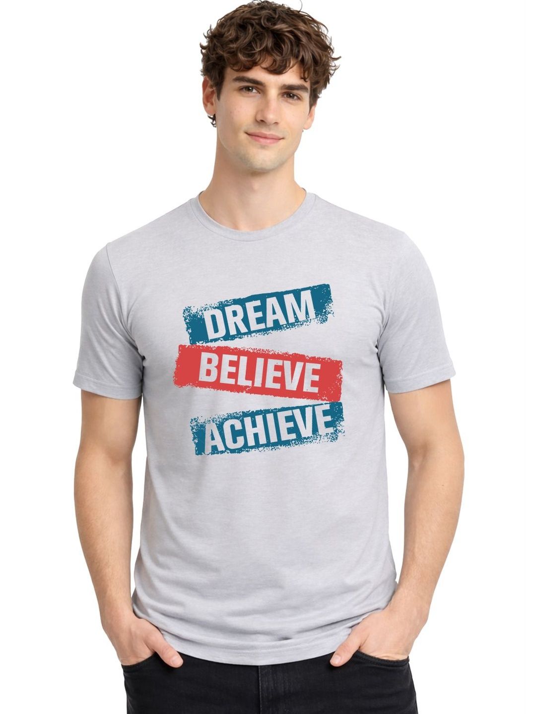 ADRO Men Typography Printed T-shirt