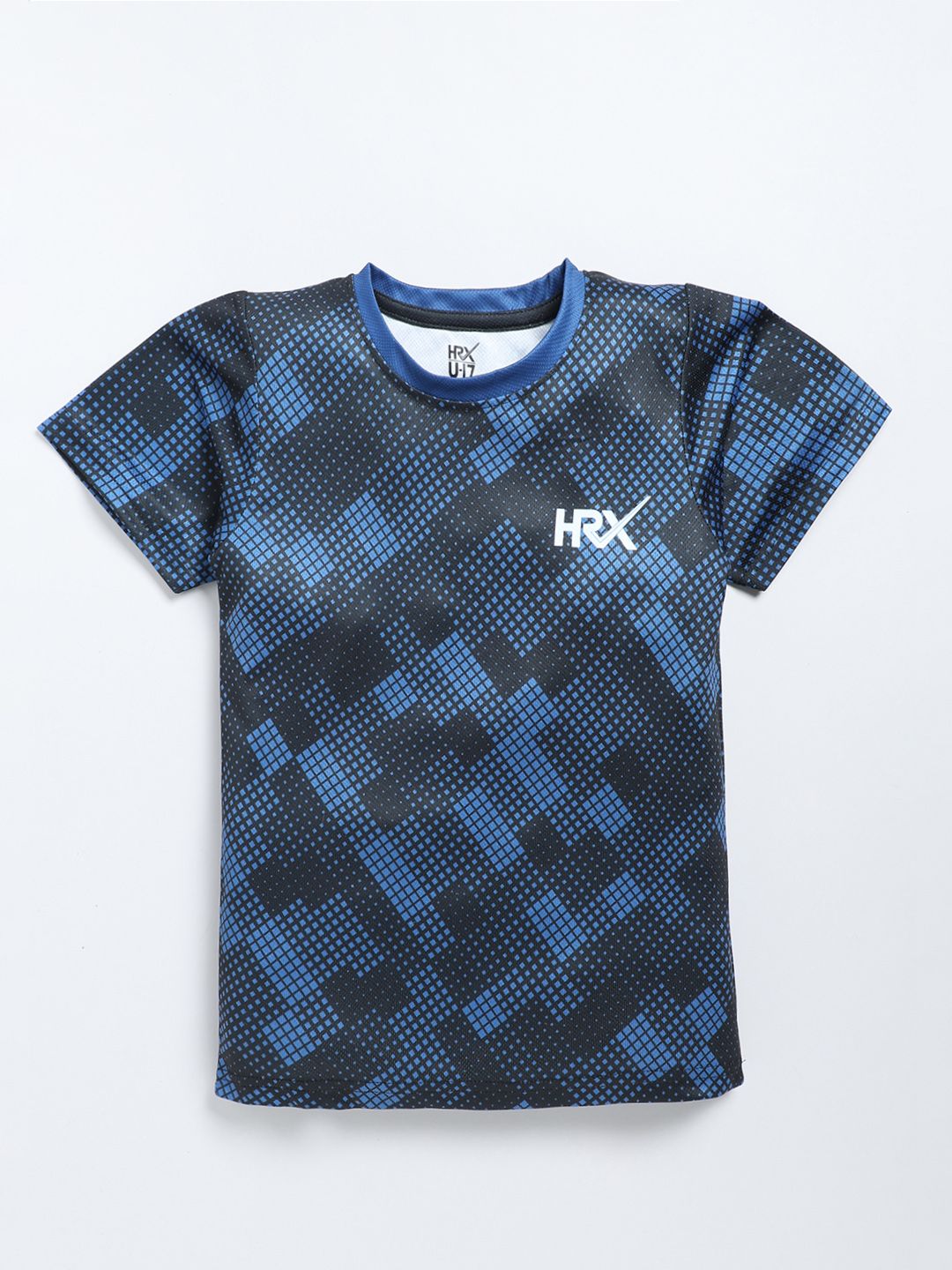 HRX by Hrithik Roshan Boys Checked Geometric T-shirt