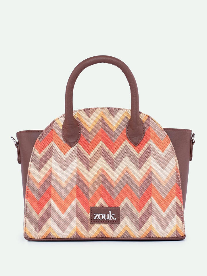 ZOUK Women Geometric Printed Swagger Handheld Bag