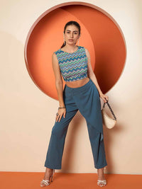 Antheaa Women Solid Smart Straight Fit stretchable Trousers