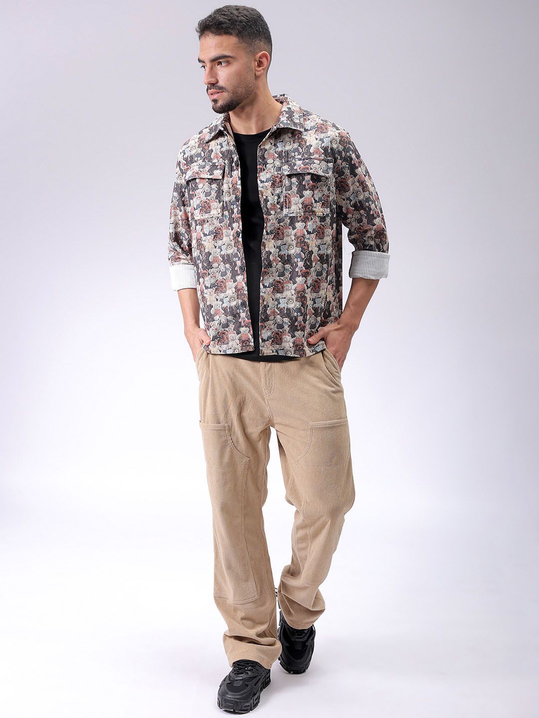 The Indian Garage Co Men Cutaway Collar Graphic Printed Casual Shirt