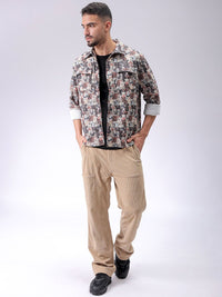 The Indian Garage Co Men Cutaway Collar Graphic Printed Casual Shirt