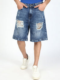 Bene Kleed Men Baggy Fit Denim Shorts