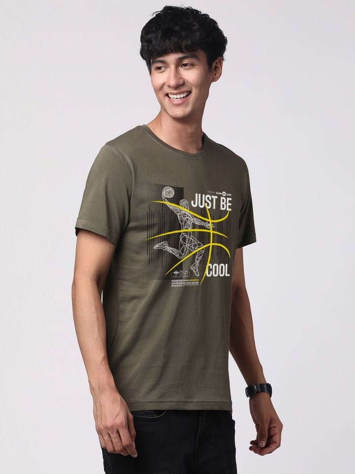 ADRO Men Graphic Printed Cotton T-shirt