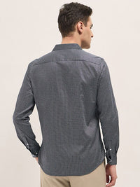 THE BEAR HOUSE Men Spread Collar Geometric Printed Cotton Tailored Fit Formal Shirt