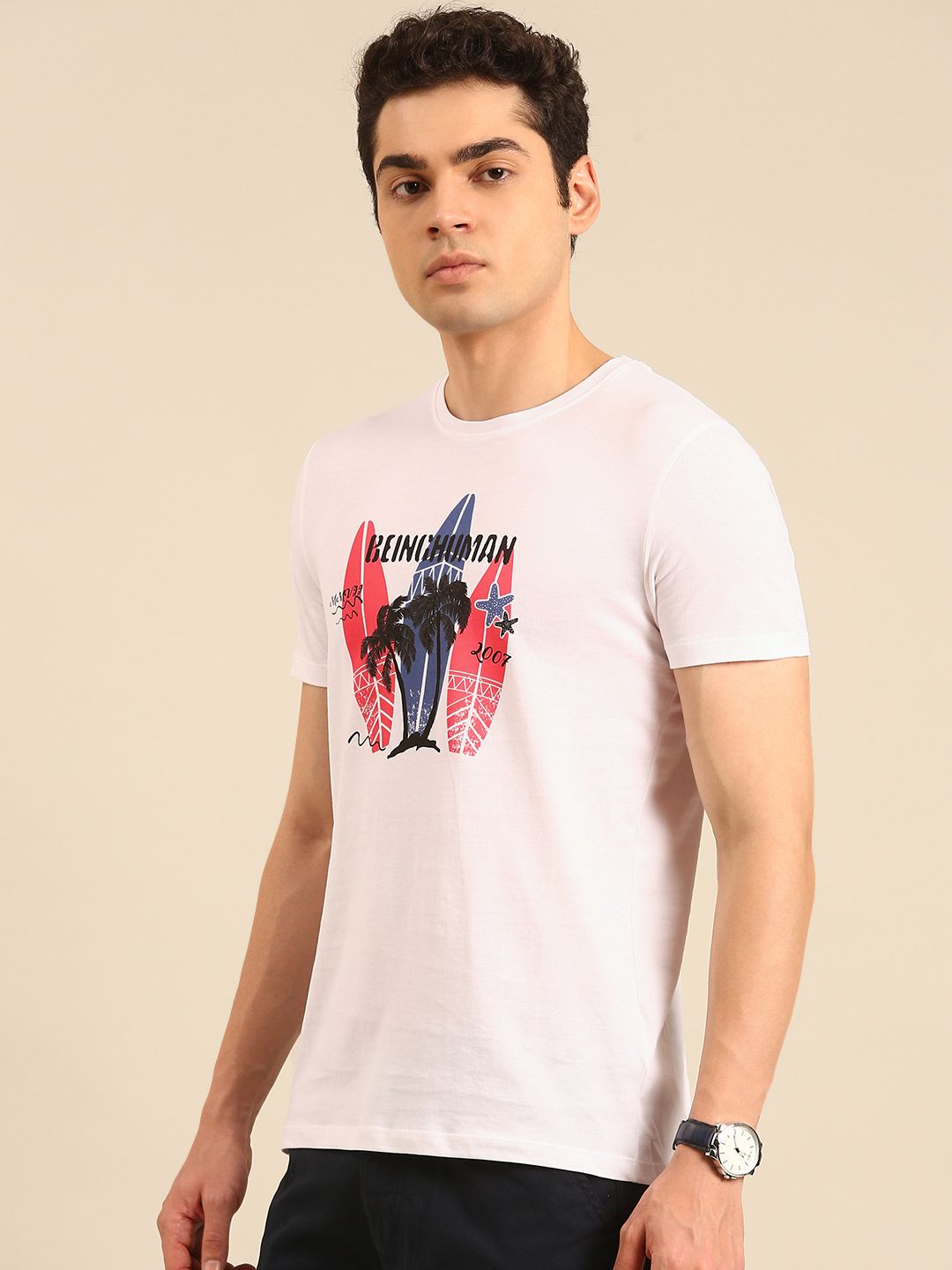 Being Human Printed Pure Cotton T-shirt