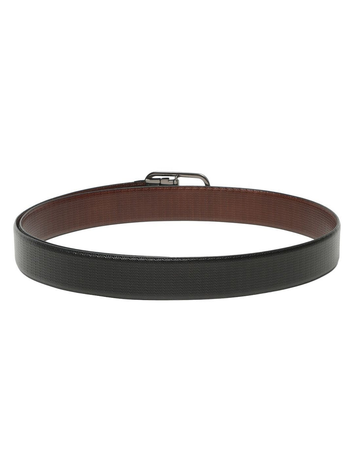 Teakwood Leathers Men Textured Leather Reversible Formal Belt