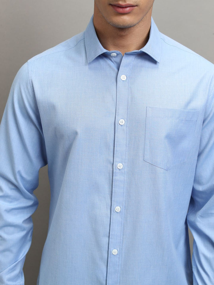 Highlander Men Solid Formal Slim Fit shirt