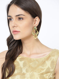Anting-anting Drop Kontemporari Bersalut Emas Anouk Cubic Zirconia