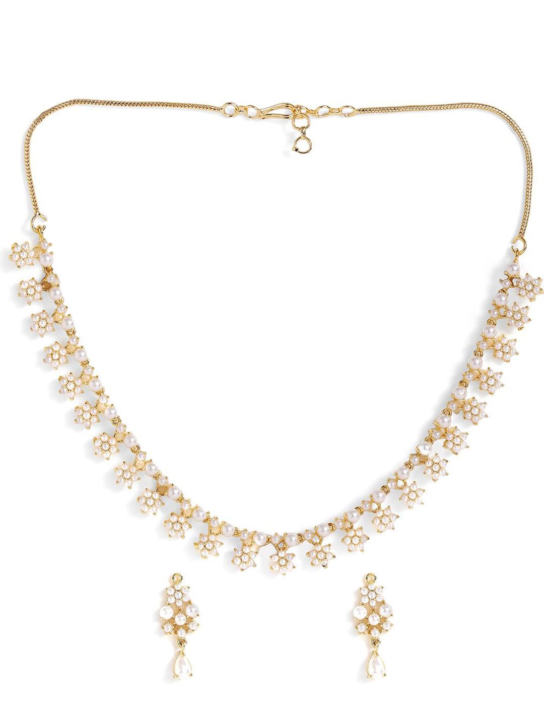 Priyaasi Gold Plated Pearls Beaded Jewellery Set