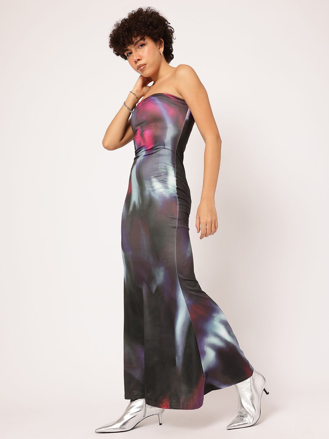 DressBerry Summertime Bliss Printed Bodycon Maxi Dress