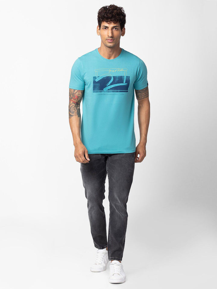 SPYKAR Men Typography Printed Slim Fit T-shirt