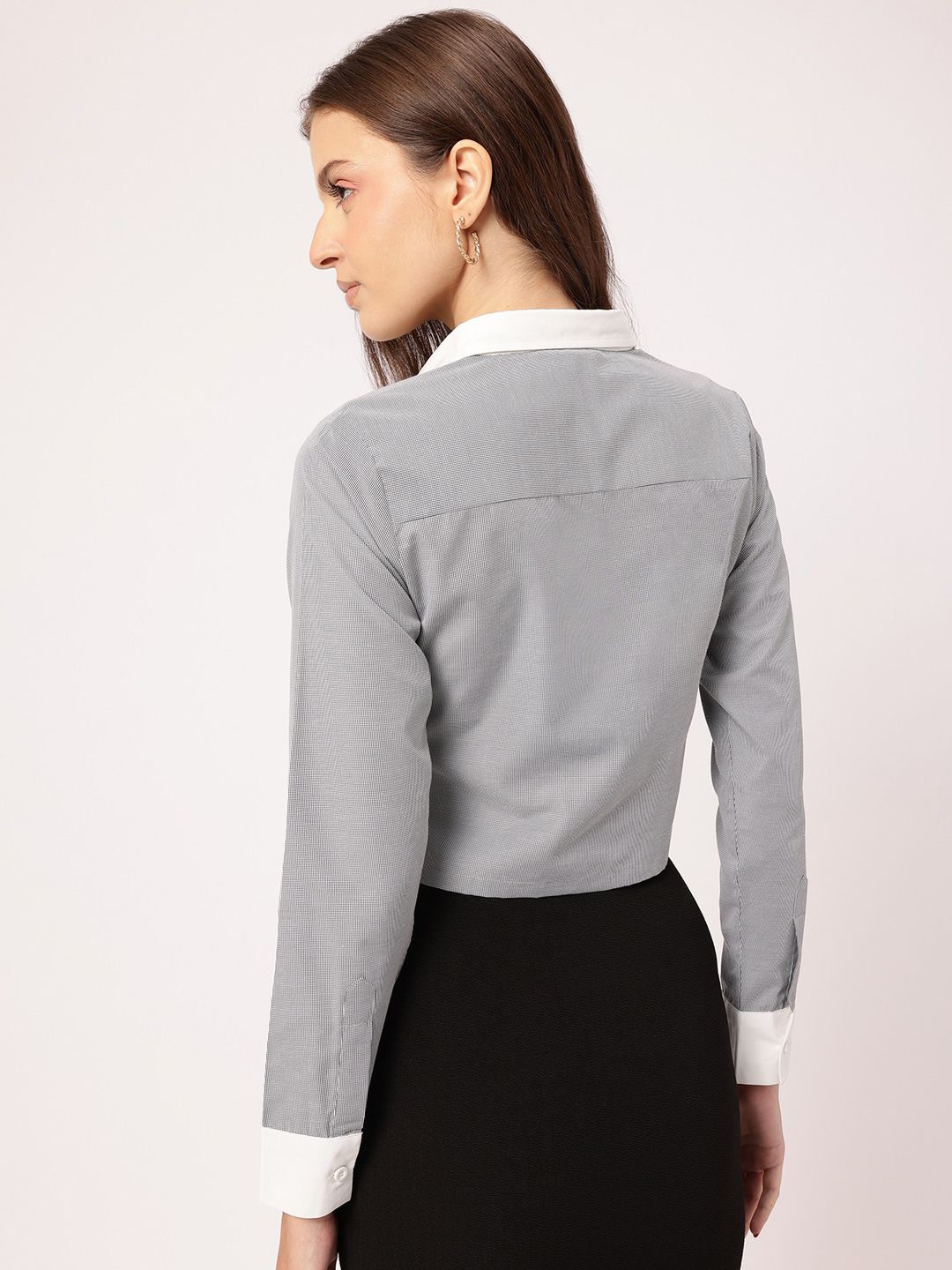 Kook N Keech Collegiate Cool Chest Pocket Crop Shirt