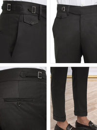 KLOTTHE Men Cotton Rich Solid Slim Fit Gurkha Pants