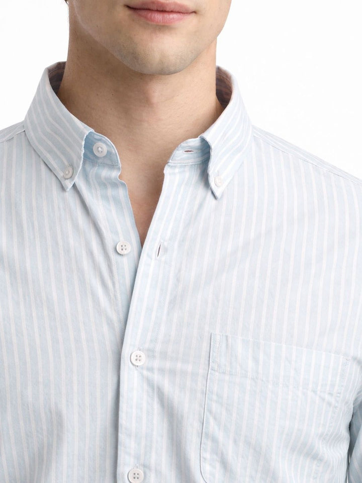 ADRO Men Standard Striped Casual Shirt