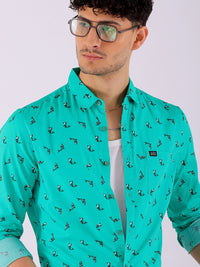 The Indian Garage Co Men Slim Fit Opaque Printed Casual Shirt