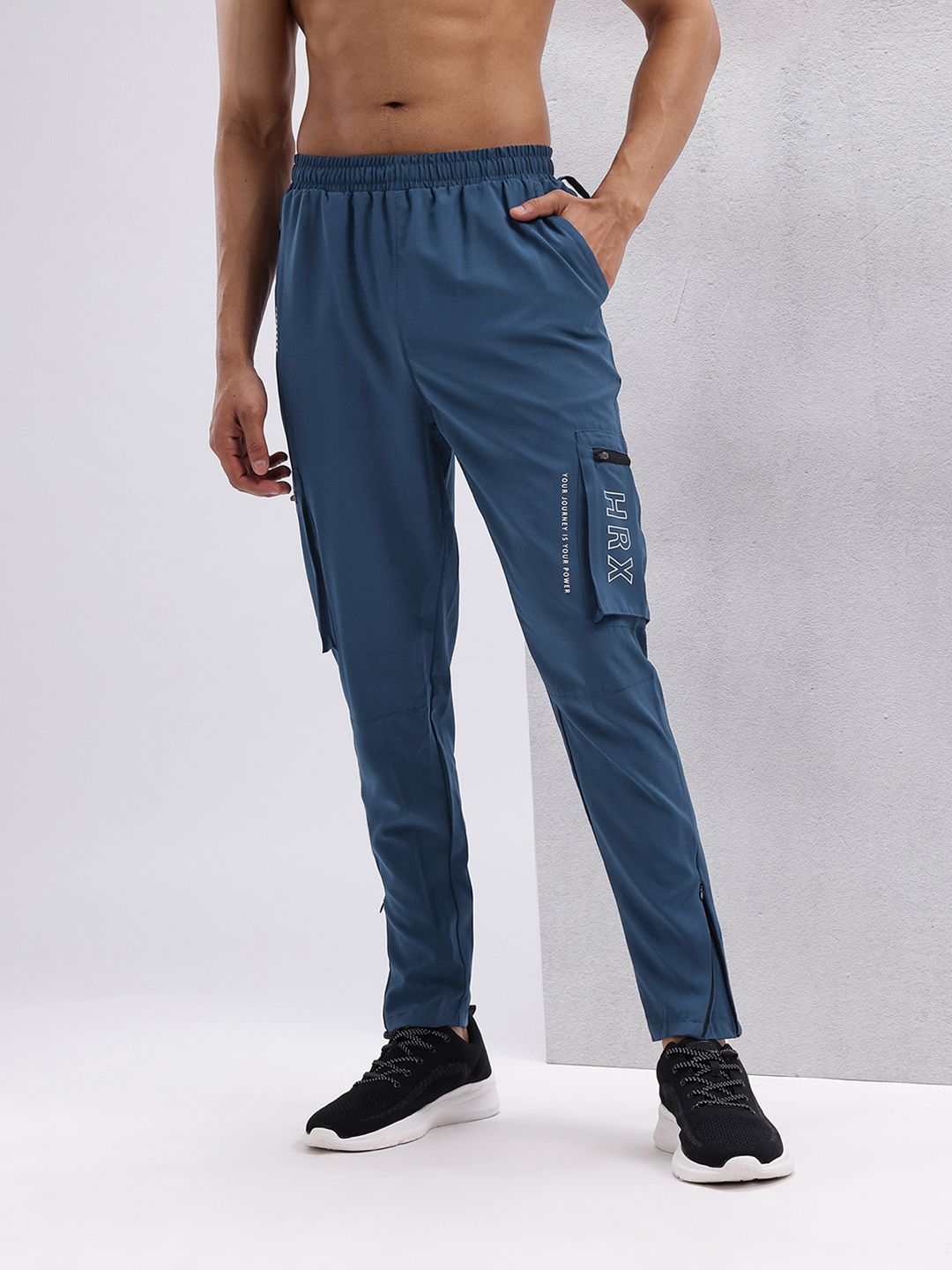 HRX by Hrithik Roshan Men Brand Logo Printed Rapid-Dry Training Track Pants