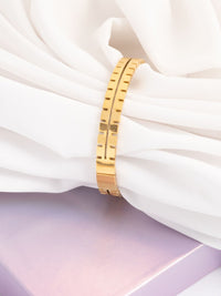 VOGUE PANASH Wanita Brass Gold-plated Bangle-Style Bracelet