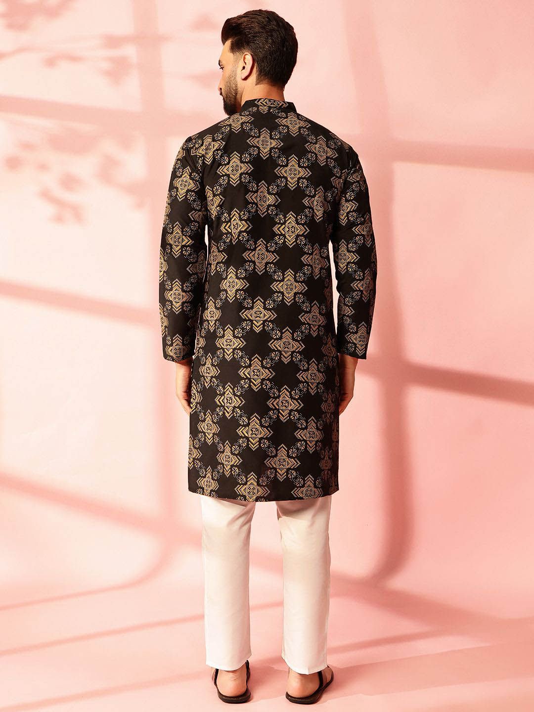 Anouk Men Ethnic Motifs Printed Regular Kurta with Pyjamas