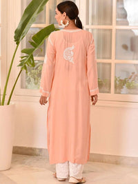 House of Chikankari Women Ethnic Motifs Embroidered Chikankari Kurta