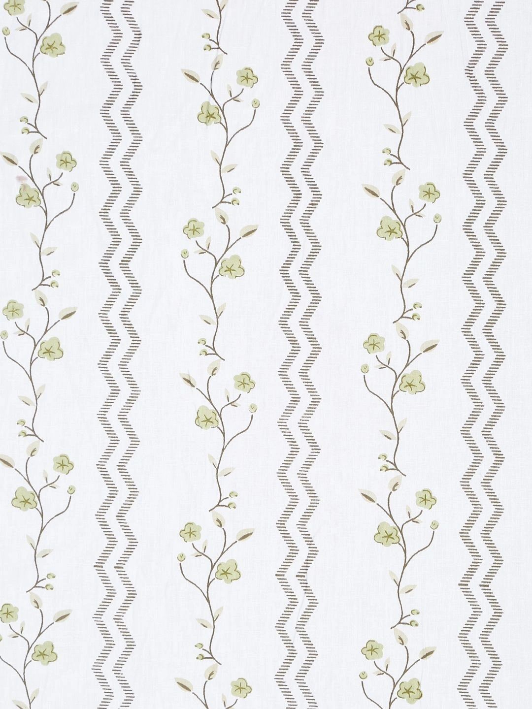 Myntra Elegant Homes White & Green Floral 400 TC Bedsheet with 2 Pillow Covers