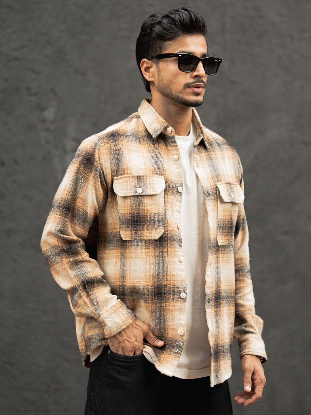 Powerlook Men Opaque Checked Casual Shirt