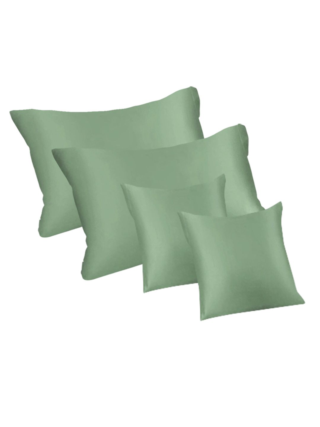 Myntra Elegant Homes Green 400 TC Cadar dengan 2 Sarung Bantal