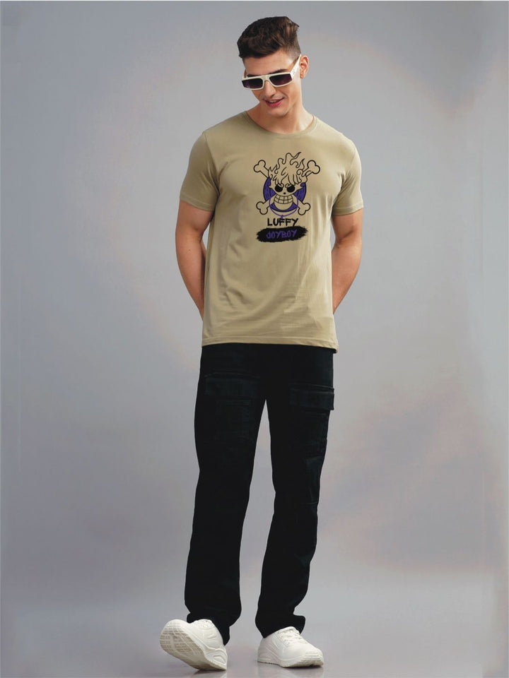 ADRO Men Typography Printed Applique T-shirt