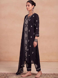 House of Chikankari Women Embroidered Thread Work Kurta with Trousers & Dupatta