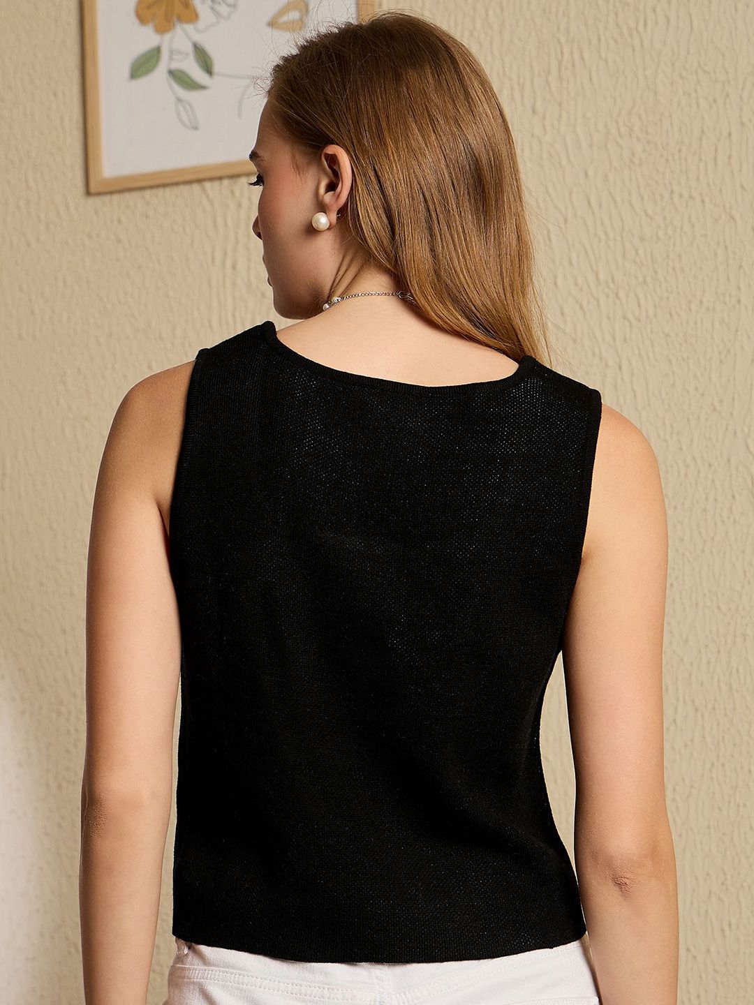 Berrylush Women Floral Printed Sweater Vest