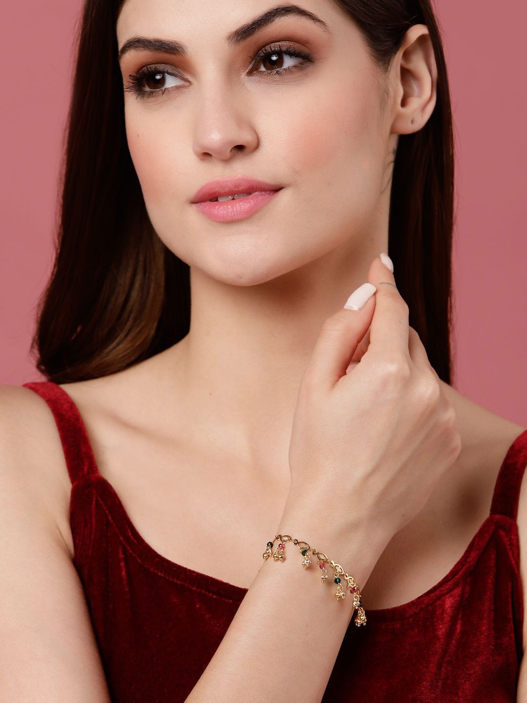 Anouk Gold-Plated Artificial Beaded Bracelet